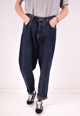 WRANGLER MENS VINTAGE JEANS W38 L32 BLUE 90S