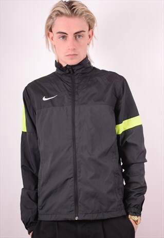 NIKE MENS VINTAGE TROUSERS JACKET MEDIUM BLACK 90S