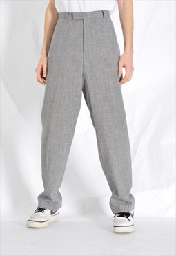 Vintage 90s Grey Linen Blend Pants