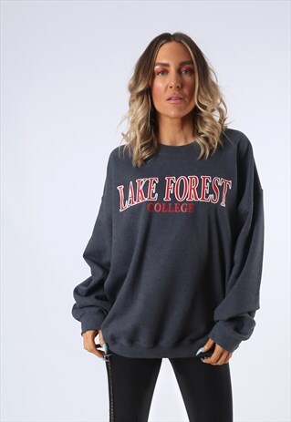 SWEATSHIRT JUMPER OVERSIZED COLLEGE LOGO UK 20 - 22 (3EF)