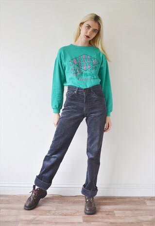 VINTAGE HIGH WAISTED CORD TROUSERS CORDUROY