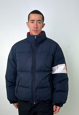 Navy Blue 90s Tommy Hilfiger Puffer Jacket Coat