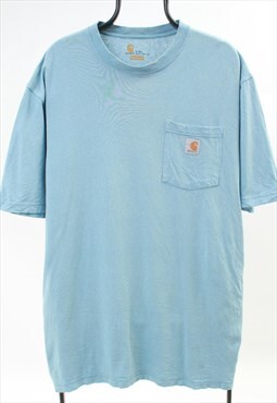 "Men's Vintage Carhartt Original Fit Sky Blue T-Shirt