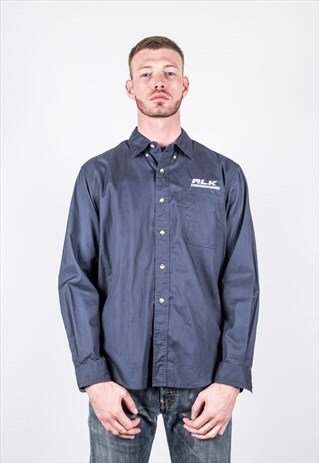 VINTAGE NAVY BLUE EDDIE BAUER SHIRT