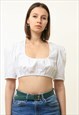 AUSTRIAN BAVARIAN OCTOBERFEST TYROL COTTON CROP TOP 4740