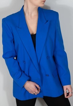 80s blue blazer