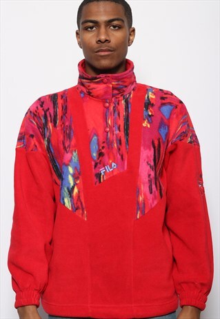 VINTAGE FILA LOGO FLEECE RED