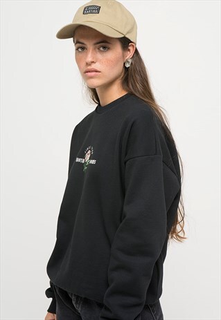 BLACK "KAOTIKO BLOOMS" SWEATSHIRT