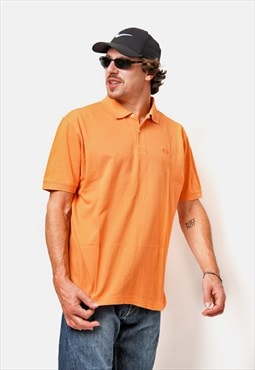 Vintage Sergio Tacchini polo shirt in orange colour men's 