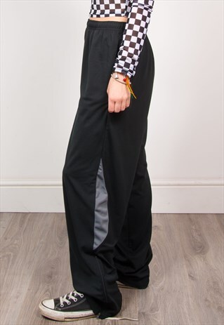 VINTAGE 90'S NIKE BLACK TRACKSUIT BOTTOMS TROUSERS