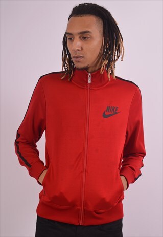 VINTAGE NIKE TRACKSUIT TOP JACKET RED