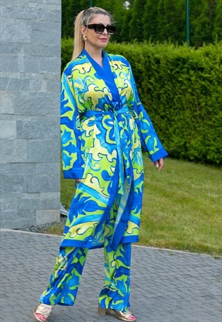 Amalfi Print Satin Matching Set Women