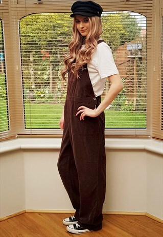 VINTAGE BROWN CORDUROY DUNGAREES