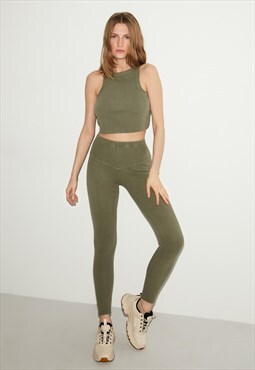 Slim Fit Fitted Sport Co-ord in Green