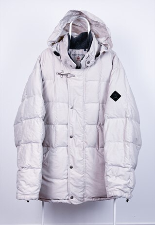 VINTAGE TOMMY HILFIGER JACKET PUFFER PARKA CREAM XXL