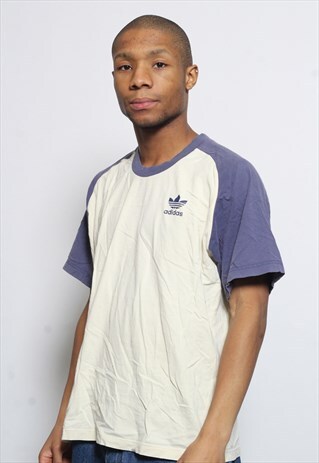 VINTAGE ADIDAS ORIGINALS LOGO T-SHIRT BEIGE