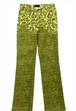 Guess Print Trousers Rose Snake Print Vintage y2k