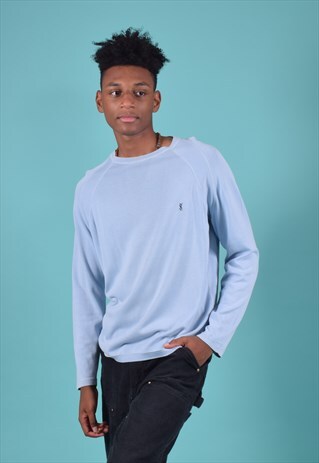 VINTAGE YVES SAINT LAURENT BABY BLUE SWEATSHIRT
