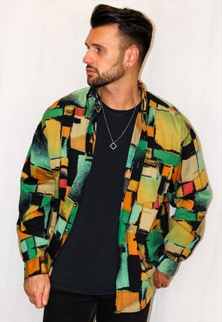 VINTAGE ABSTRACT PRINT FESTIVAL SHIRT