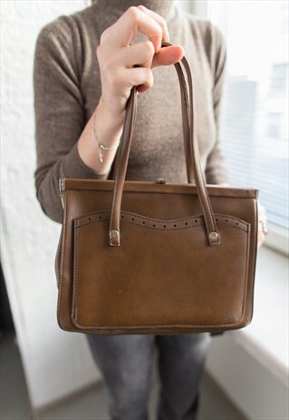 VINTAGE 60'S BROWN BAG