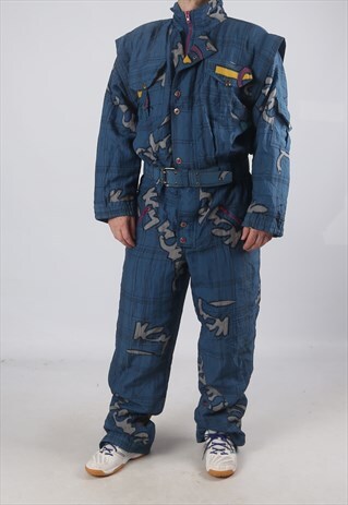 VINTAGE BODY CLUB FULL SKI SUIT SNOW SPORTS L 42" 44" (L92N)