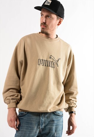 VINTAGE PUMA EMBROIDERED SWEATSHIRT.