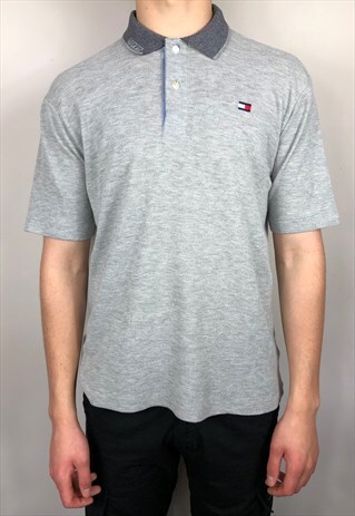 tommy hilfiger grey polo
