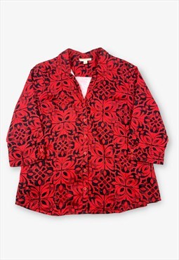 Vintage Patterned Shirt Red/Black XL BV15124
