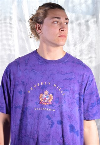 VINTAGE PURPLE ' BEVERLY HILLS' TEE