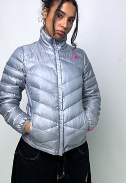 Light Grey y2ks The North Face 550 Series Puffer Jacket Coat
