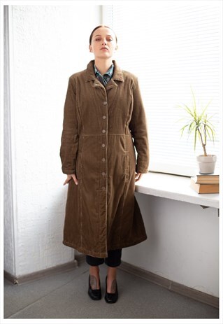 VINTAGE 80'S BROWN CORDUROY COAT