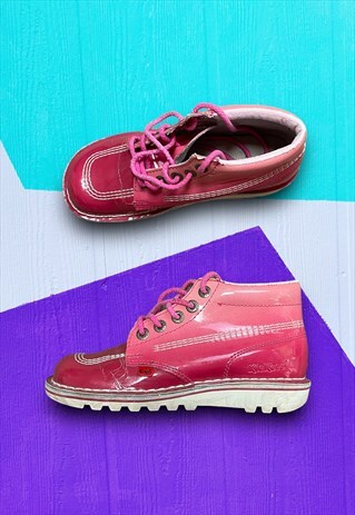 Vintage Y2K Ombre Pink Kickers Boots 
