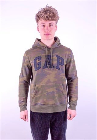 VINTAGE GAP HOODIE IN CAMO MEDIUM