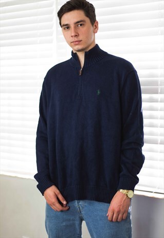 VINTAGE POLO RALPH LAUREN JUMPER SWEATER LOGO 90S XL 22.9