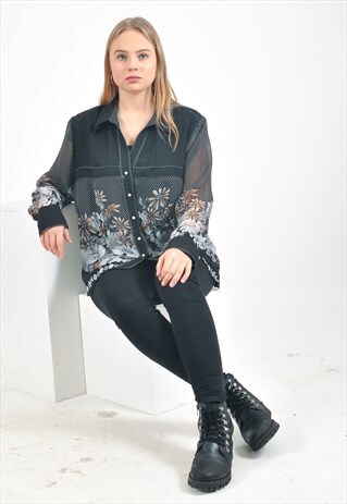 VINTAGE BLOUSE IN FLOWER PRINT
