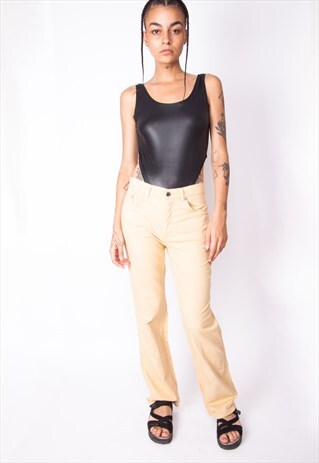 VINTAGE 90S ROCCOBAROCCO BEIGE TROUSERS ID:7648