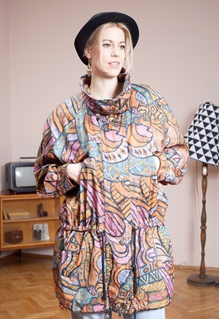 COLOURFUL, BOMBER JACKET FOM THE 90S. SIZE L