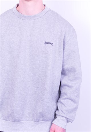 VINTAGE SLAZENGER SWEATSHIRT GREY XL