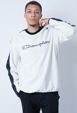 Champion spell out sweatshirt in white