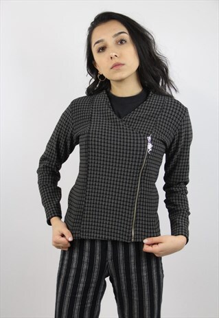VINTAGE D&G CUTE CHECK WRAP JACKET