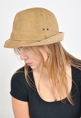 VINTAGE CORDUROY TRILBY HAT
