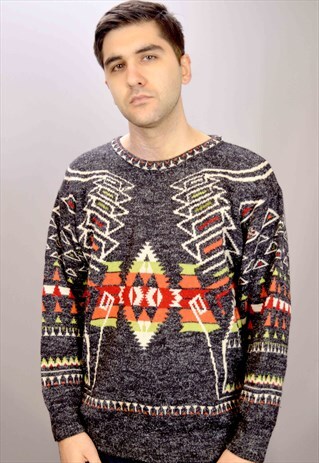 AZTEC / NAVAJO PATTERNED VINTAGE SWEATER