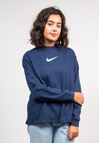VINTAGE 90'S NAVY BLUE NIKE SWEATER SWEATSHIRT