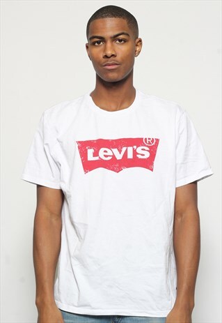VINTAGE LEVIS BIG LOGO T-SHIRT WHITE