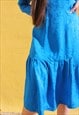 BLUE LONG SLEEVE DRESS