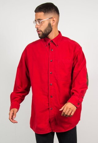 RED THICK FLANNEL SHIRT