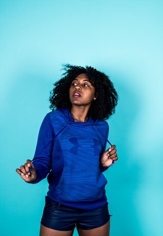 VINTAGE 1990S SPORTS HOODIE IN BLUE