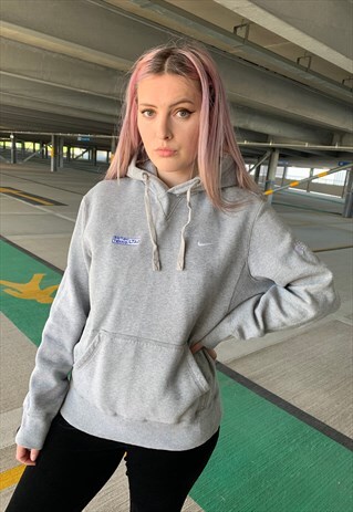 VINTAGE NIKE BRITISH TENNIS GREY SWOOSH HOODIE