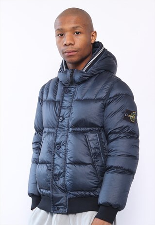 VINTAGE STONE ISLAND PUFFER JACKET BLUE