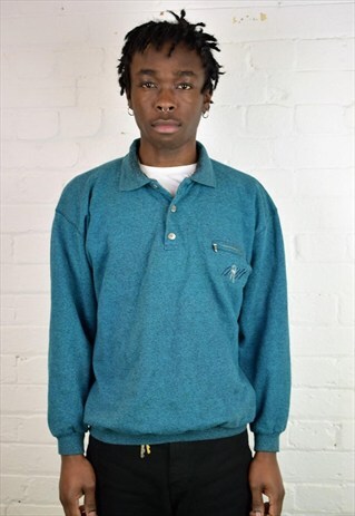 VINTAGE 90'S BUTTON UP SWEATSHIRT